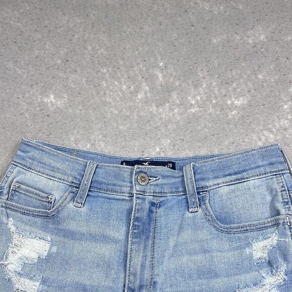 Hollister Shorts Womens SZ 9 Short-Short High Rise 3” Inseam Distressed Raw Hem - Picture 3 of 13